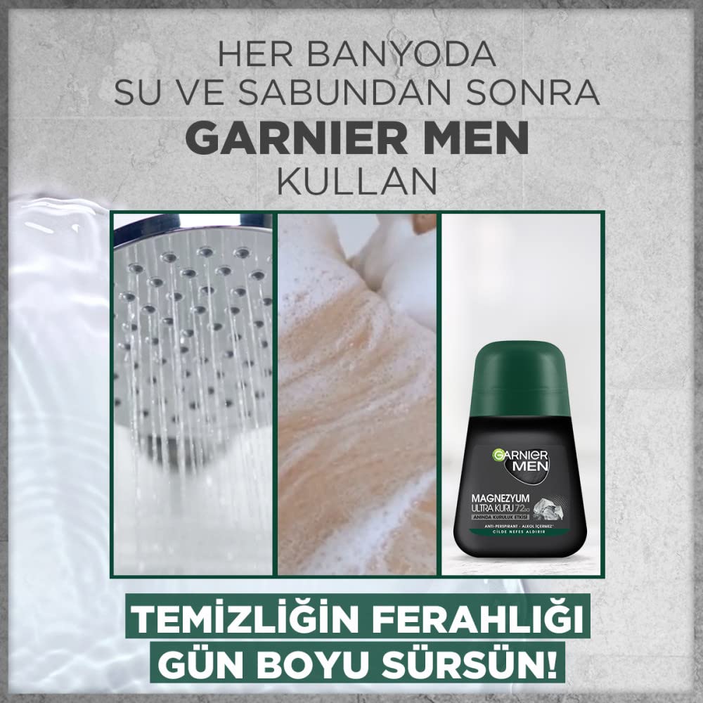 Garnier 3'lü Men Magnezyum Ultra Kuru Roll-on Deodorant Seti