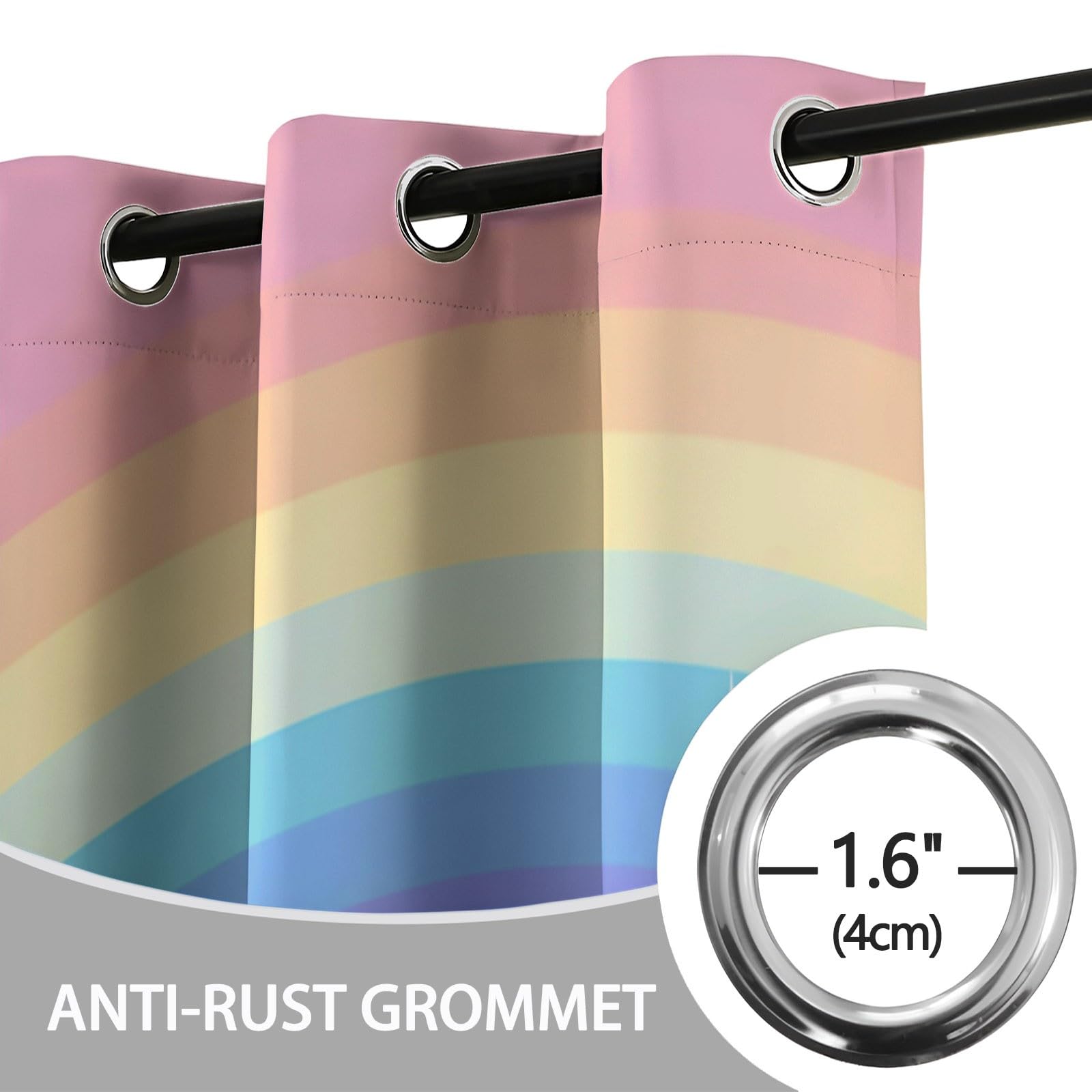 Śliczne nieprzezroczyste zasłony z kreskówek chmury gwiazdki - 140 L x 260 H cm (2 panele) zasłona 100% blokada światła termoizolacyjne zasłony z oczkami, różowo-niebieskie zasłony do salonu sypialni