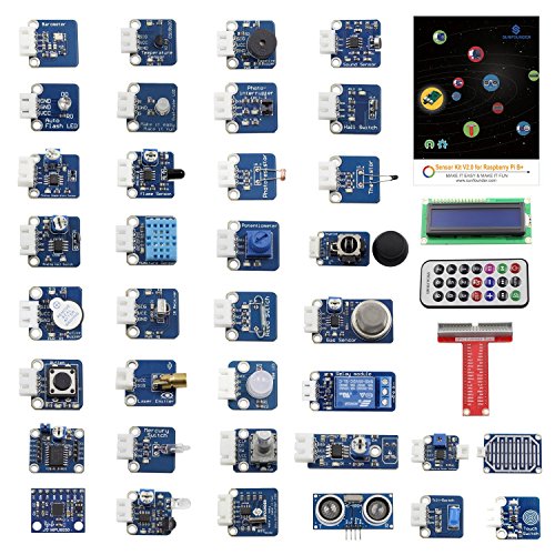37 Module Sensor Kit V2.0 für Raspberry Pi 4B, 3, 2 und RPi Model B+, 40-Pin GPIO Extension Board Jump Wires (MEHRWEG)