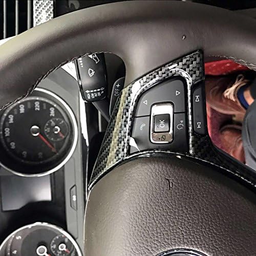 ITrims for Volkswagen Atlas 2017 2018 2019 Car Accessories Steering Wheel Buttons Cover Trim Frame ABS Car Interior Accessories Decoration 1PCS (A Style)