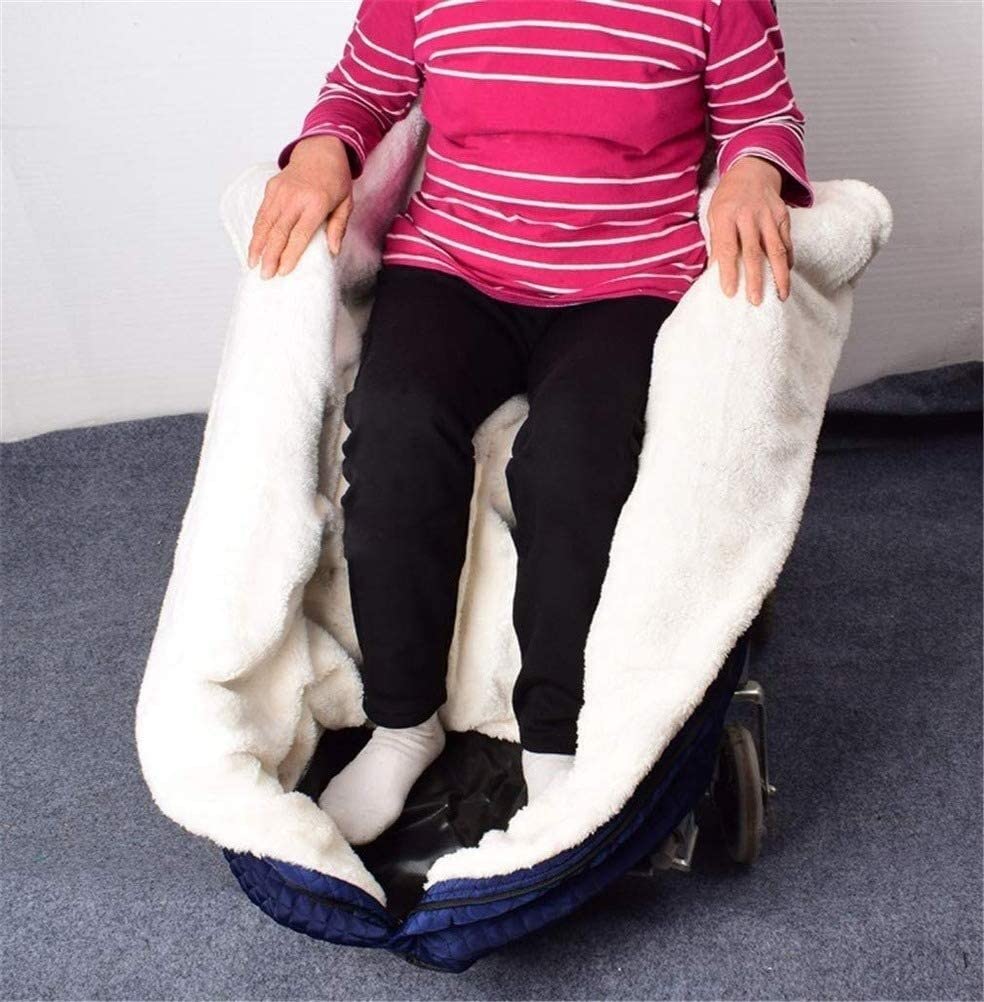 Manta para Silla de Ruedas, Impermeable, con Forro Polar, Funda para Silla de Ruedas, Funda acogedora para Silla de Ruedas, Fundas cálidas y acogedoras para Adultos, Pier