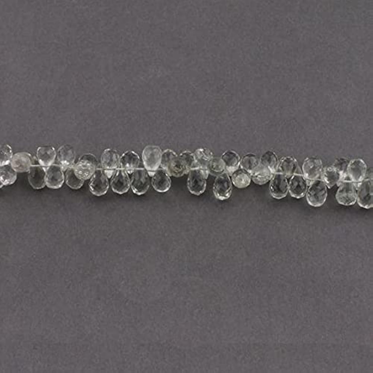 Améthyste verte naturelle véritable, perle goutte facettée LKBEADS pour collier en pierre