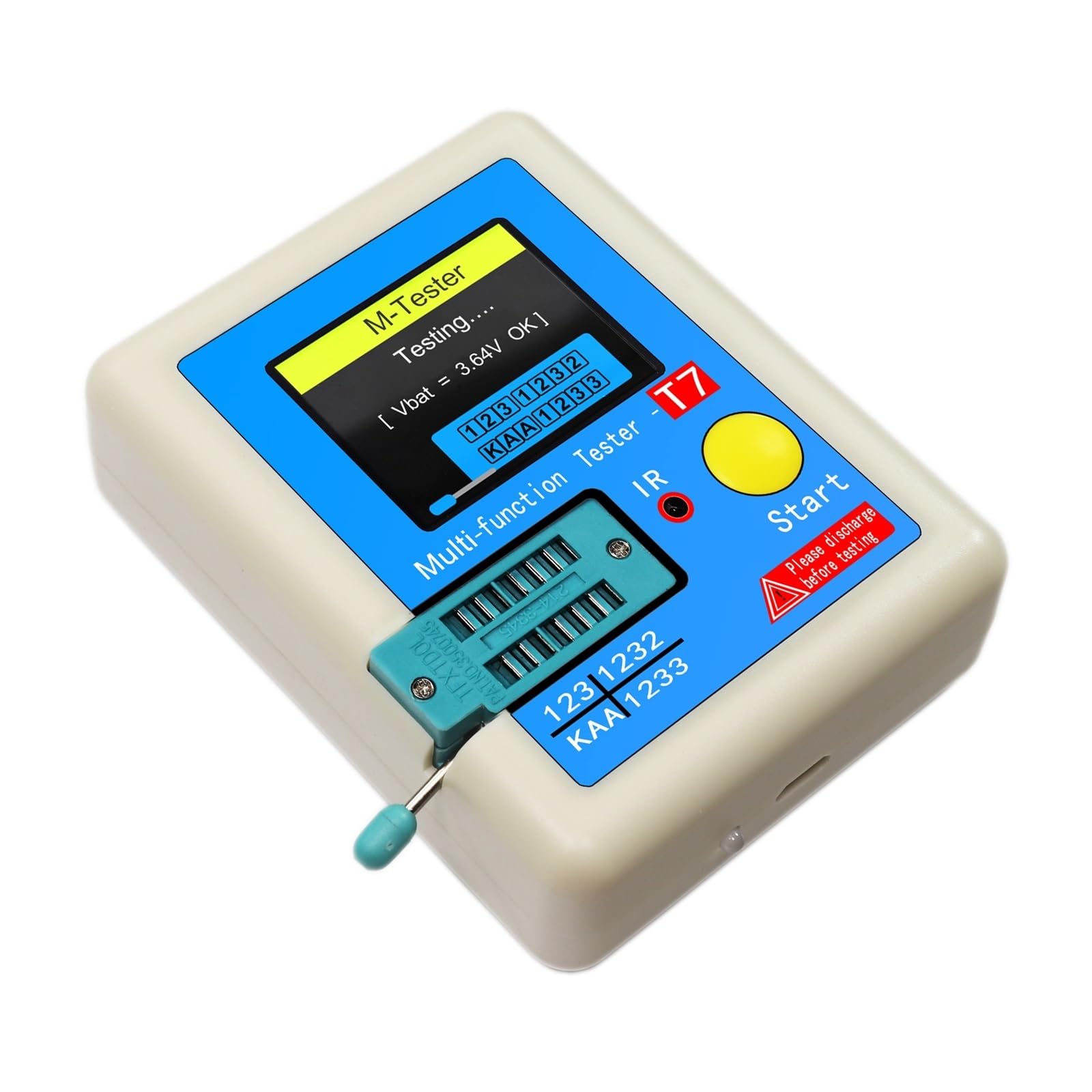 LCR-T7 Tester Próbnik Elektroniczny Dioda TFT Trioda Miernik Pojemności LCR Miernik ESR NPN PNP MOSFET IR Wielofunkcyjny Tester Multimetr