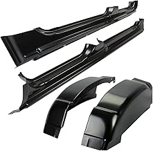 HECASA Outer Rocker Panels & Cab Corners Compatible with 1999-2007 Chevy GMC Silverado Pickup 4 Door Crew Cab Pair Replacement (3 Packages)