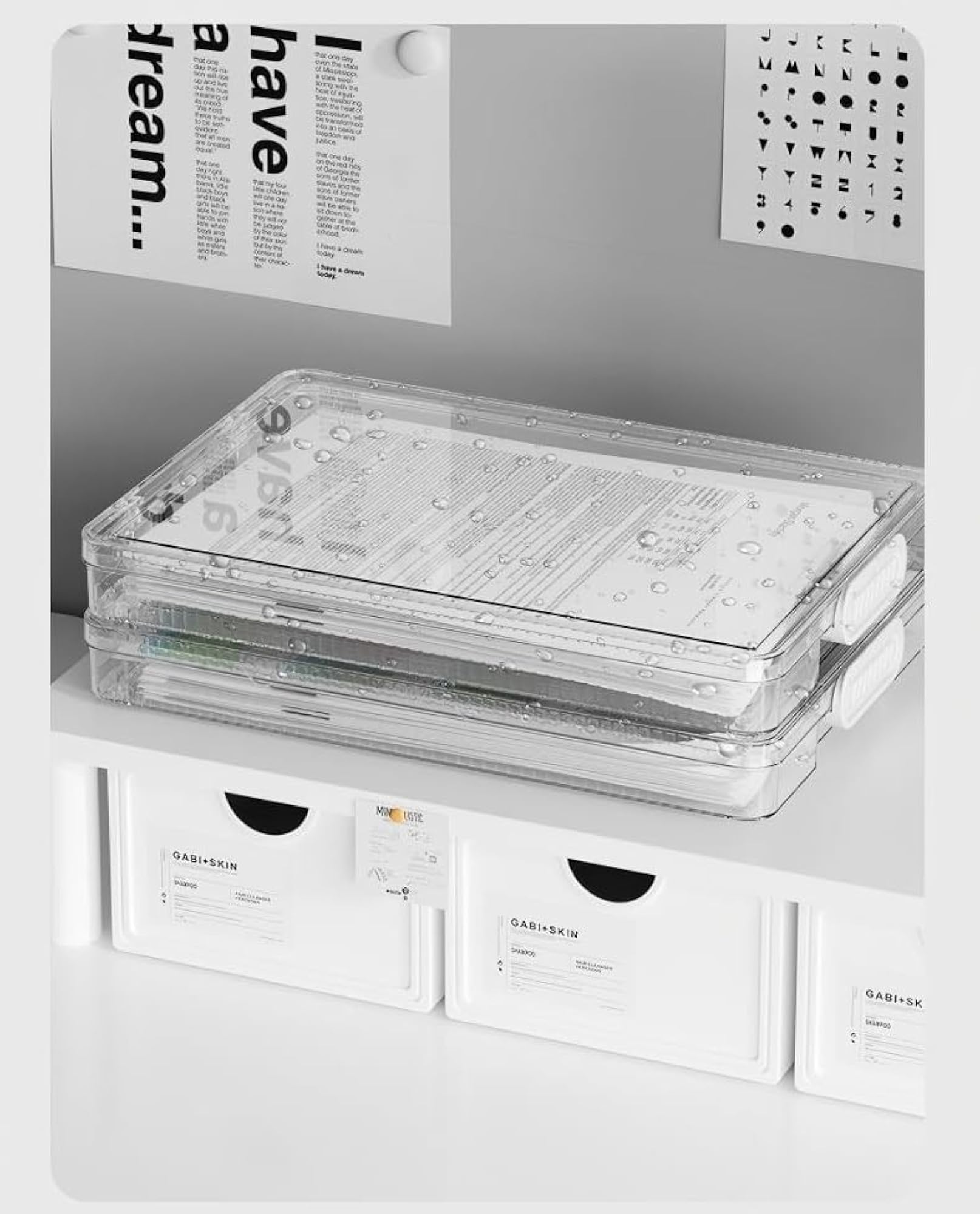 A4 Clear Desktop File Organizer Box for Document Storage