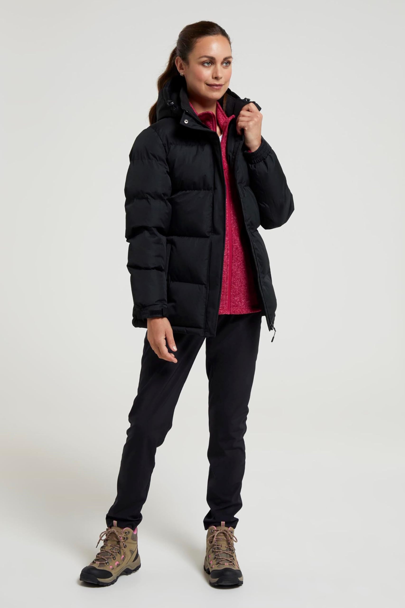 Mountain Warehouse Snow Doudoune synthétique pour Femme - Manteau Chaud, zippé, résistant à l'eau, Isolation en Microfibre - Idéal pour l'automne, l'hiver, l'extérieur