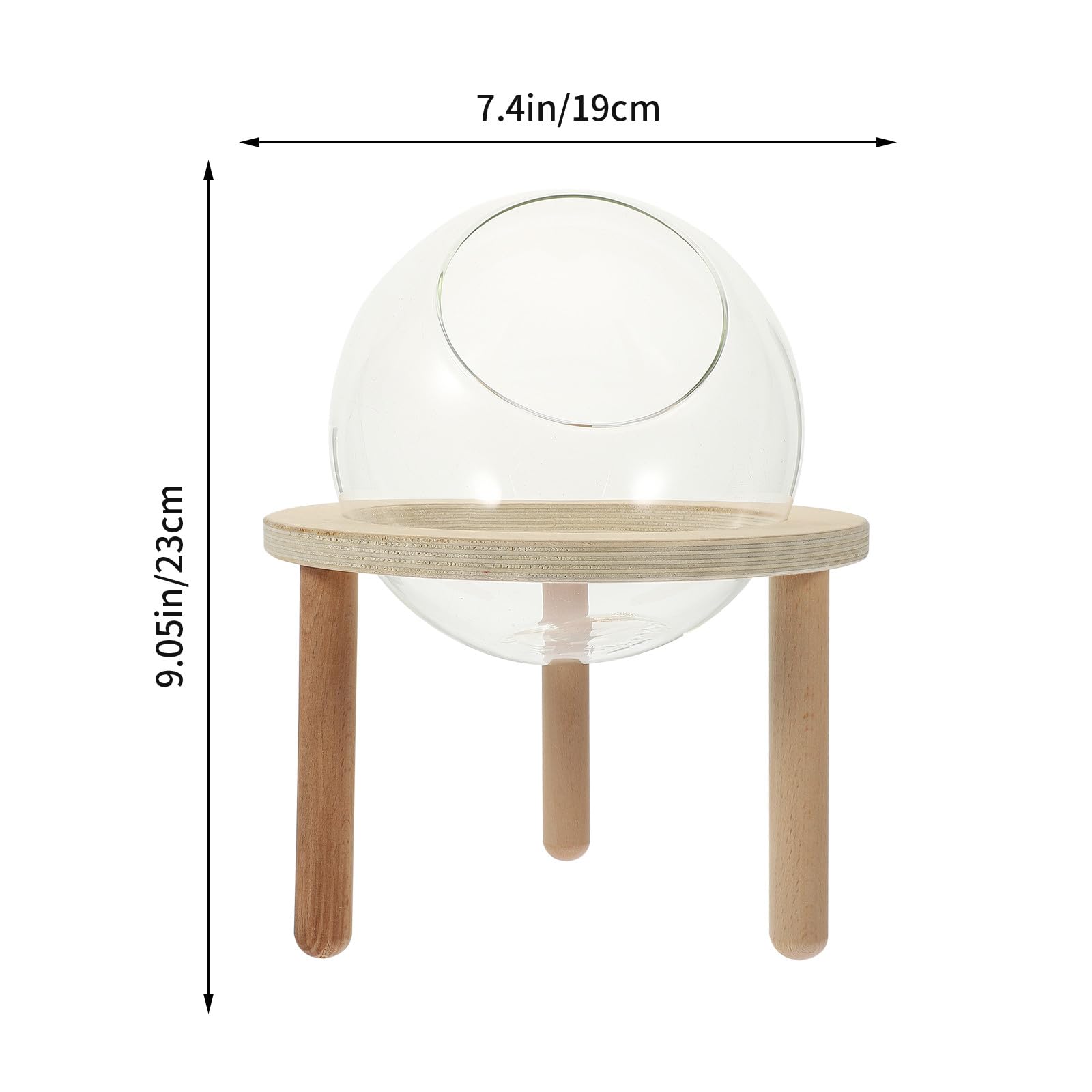 Artibetter Transparentes Stabiles und Praktisches Badezimmer Hamster aus Glas und Holz Badezimmerzubehör mit Kreativem Design für Kleine Haustiere im Haushalt