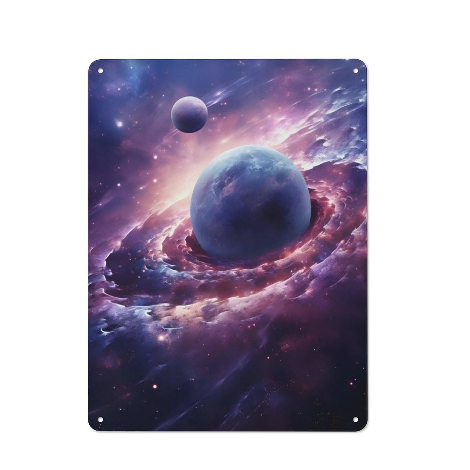 Junmoney Cosmic Planet For Garden Room Or Summerhouse, Vintage Tin Sign 40X30cm, A Metal Wall Feature For Garden Rooms And Summerhouses