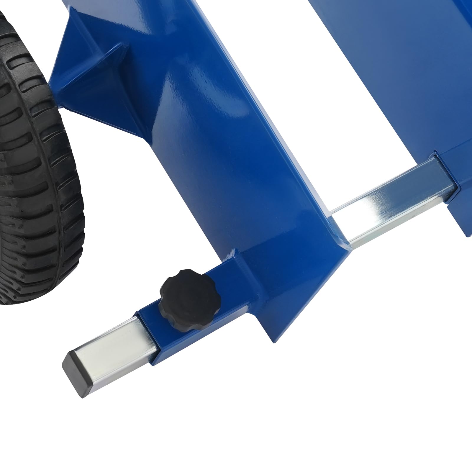Carro de plataforma de hasta 500 kg con 2 ruedas, 250 mm de ancho de sujeción para cargas pesadas para obras, almacenes, talleres