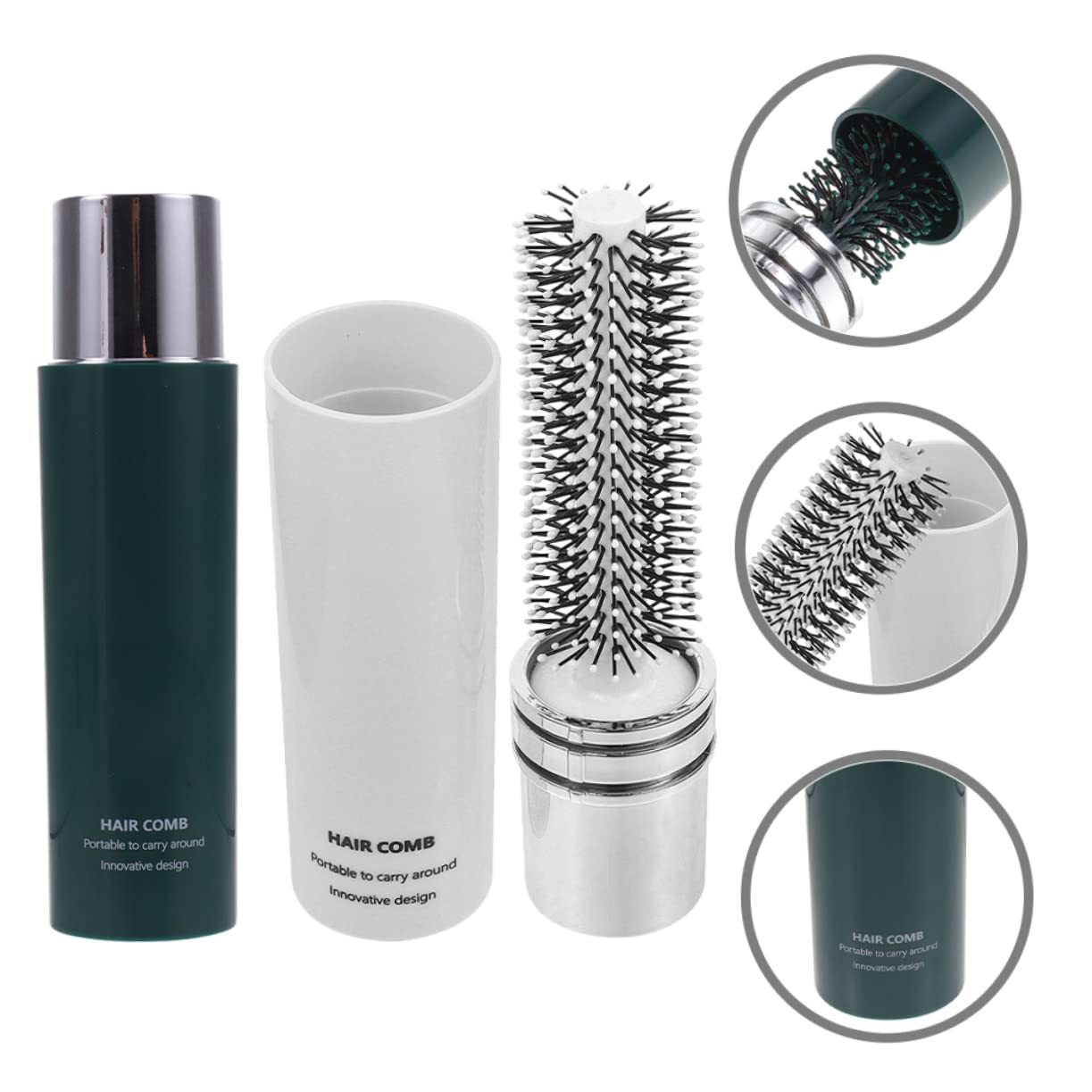Baluue 4piezas Cepillo De Pelo Enrollable Para Secado Rápido y Cepillo Portátil Para Cabello Rizado y Lacio Para y Elegantes