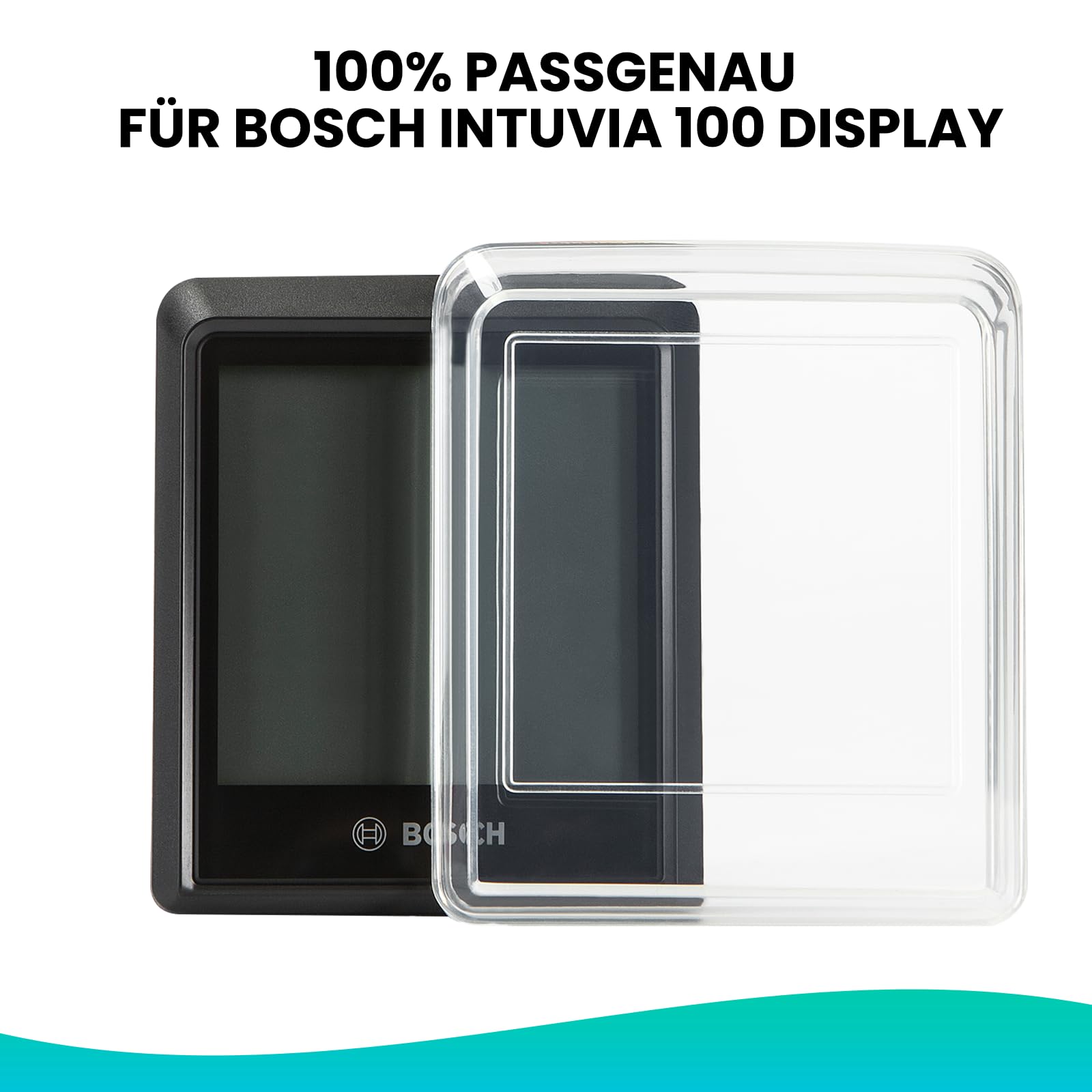 Besudo Etui ochronne pasujące do wyświetlacza Bosch Intuvia 100 – przezroczysta ochrona wyświetlacza do Intuvia 100 przed wodą, kurzem i zadrapaniami – pokrowiec ochronny na komputer rowerowy –