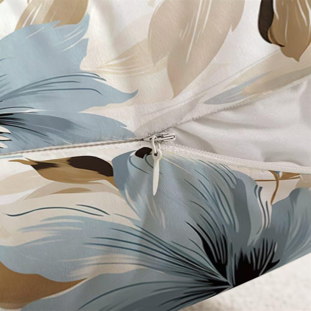 Federe Cuscini Divano 65x65 cm Federe Morbido Copricuscini Astratto in Velluto, 2 Pezzi Copri Cuscini per Divano Moderno Quadrati Decorativi Federa Cuscino Fiori per Camera da Letto Soggiorno (IU59)