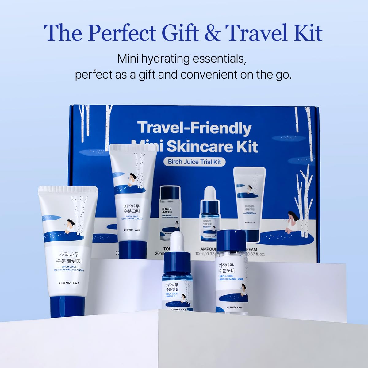 Amazon.com : ROUND LAB Birch Juice Moisturizing Mini Kit, 4-Step