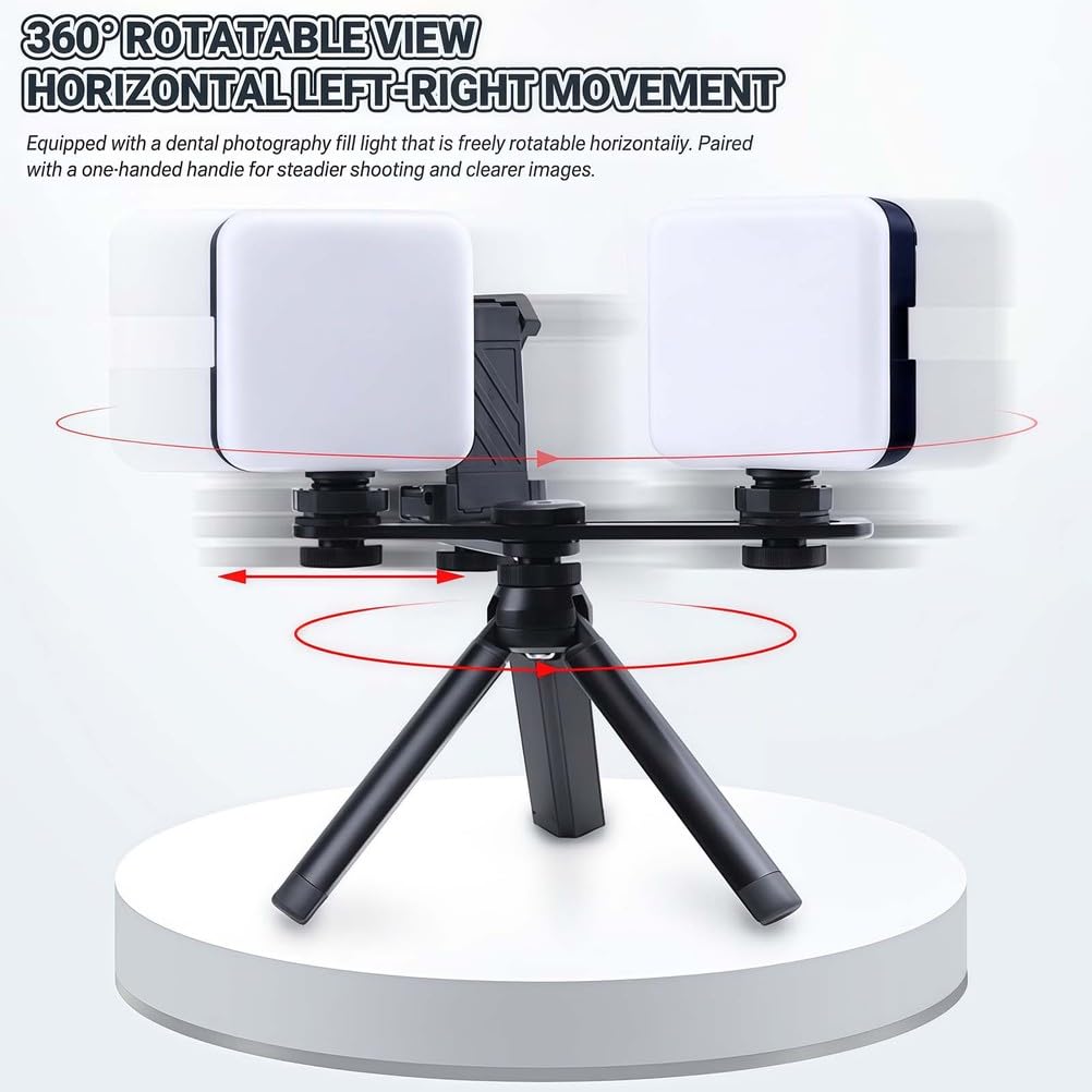 Dental Photography Aid - Supplemento luminoso di riempimento per fotocamere cellulari, ideale per cosmetologia e fotografia macro di prodotti