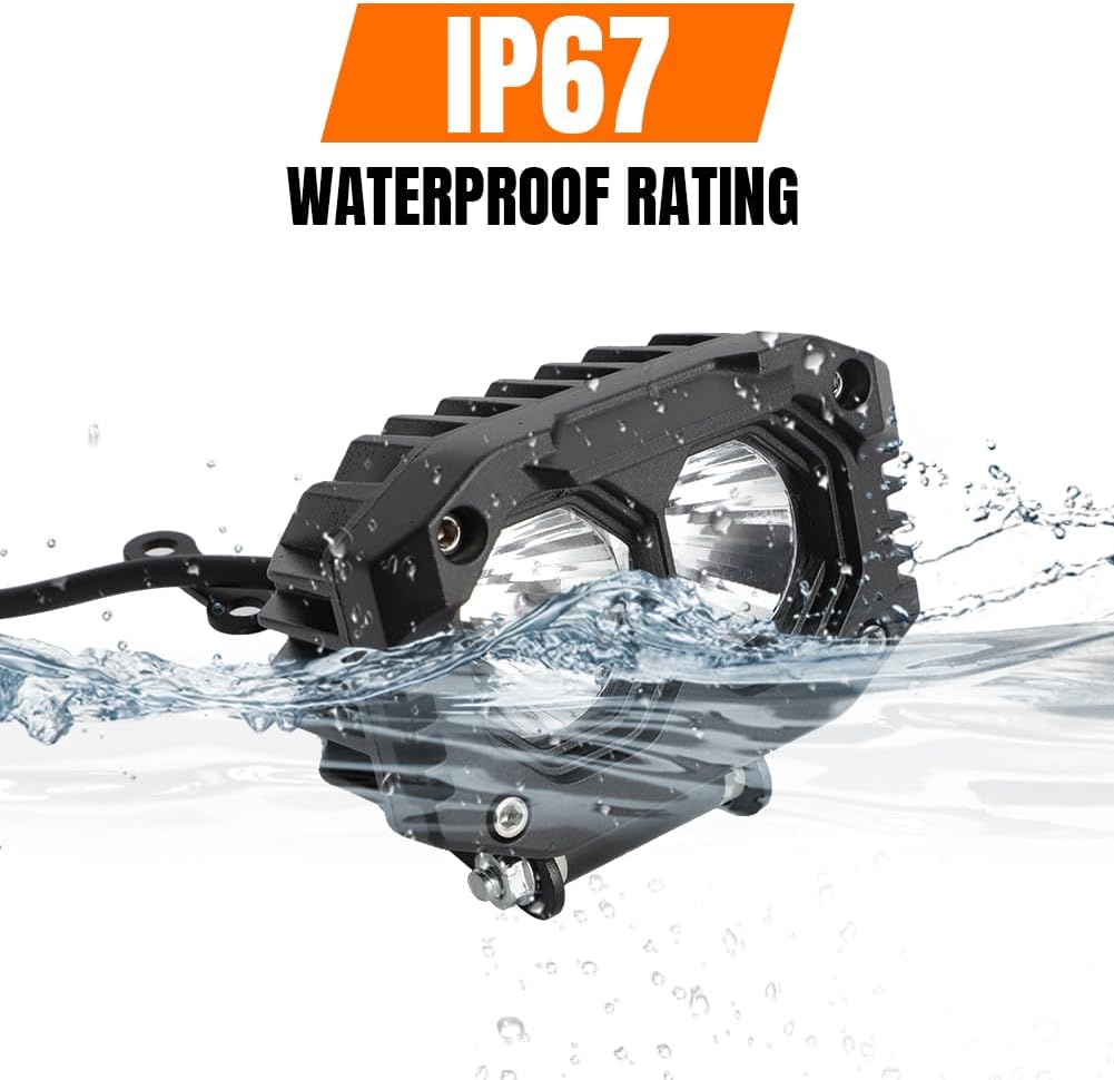 AUTOVIC Dirt bike Headlight Kit for Sur-Ron Segway X260 Talaria Sting R MX4 White Light Kit Motorcycle Dirtbike Light Bar with PC Lens Led Headlamp Switch plug light bracket (4 Inch)