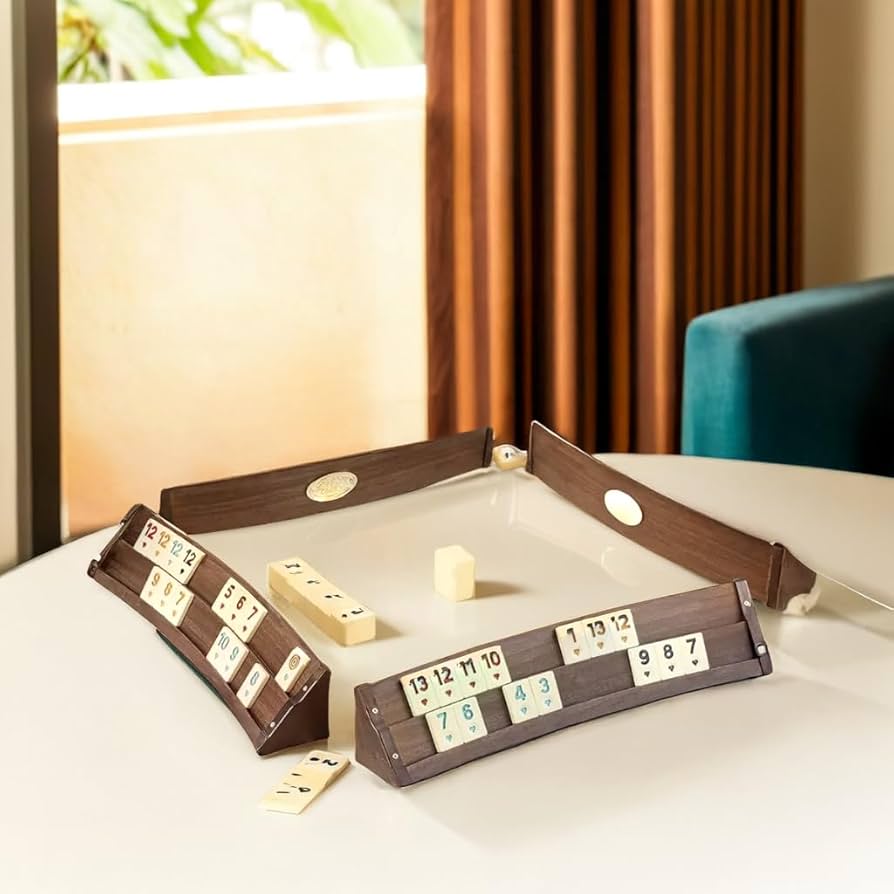 LaModaHome Premium Curved Rummy, Okey, 101 Game Set, Portable Bag LaModaHome Premium Curved Rummy, Okey, 101 Game Set, Portable Bag