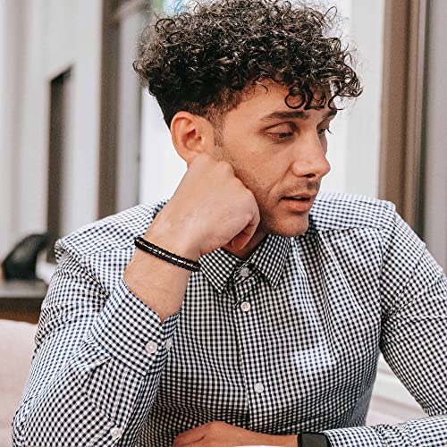 Urstar Mens Bracelet Gifts For Fathers Day, Leather Bracelet Gifts For Him I Love You Morse Code Bracelets For Men Unique Funny Gifts Valentine's Day Anniversary Birthday Gifts For Boyfriend Husband #TOP2