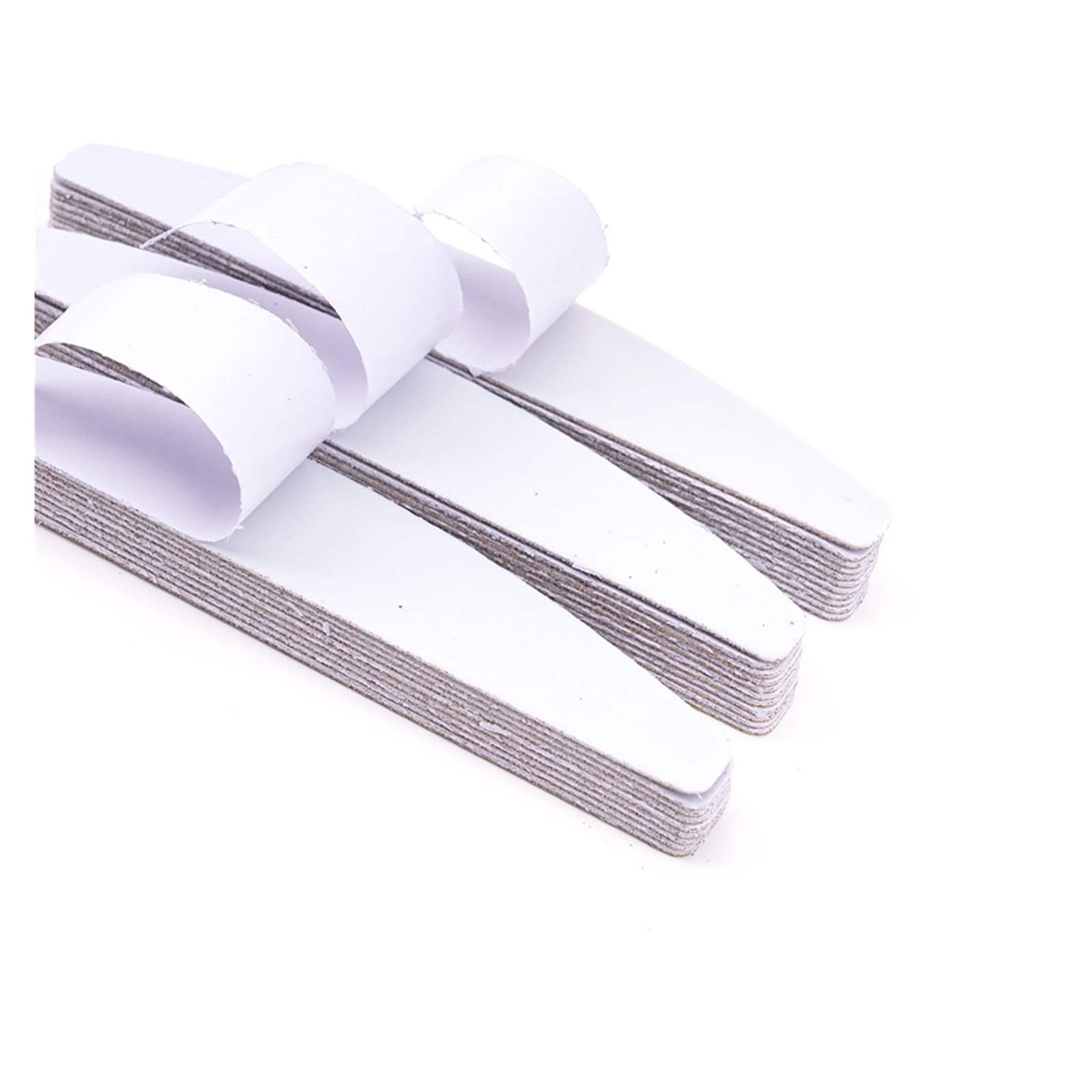 TRUSTTWO 50/100PCS Grigio Lime Professionali for Unghie 100 180 240 Tamponi Rimovibili alla Rinfusa con Manico in Metallo in Acciaio Inox Addensare Carta Vetrata Eva The Clear
