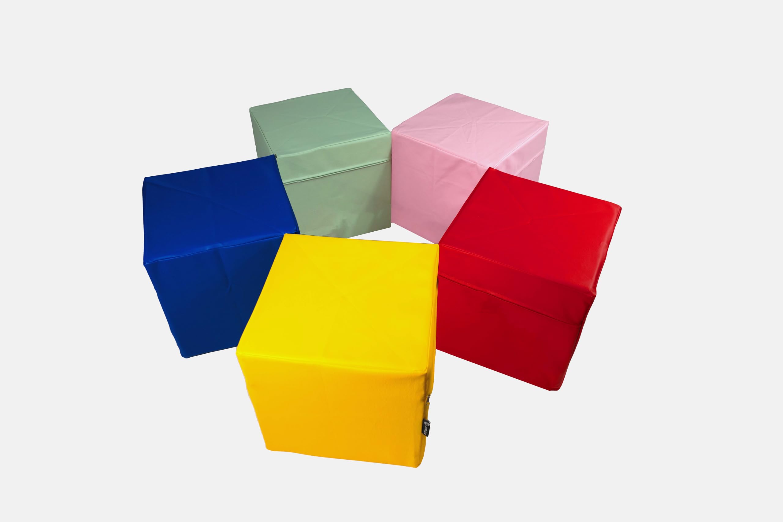 Cubo In Ecopelle 40x40x40 Cm - Con Schiuma Interna, Per Seduta O Fitness, Made In Germany, Nero - Foto 2