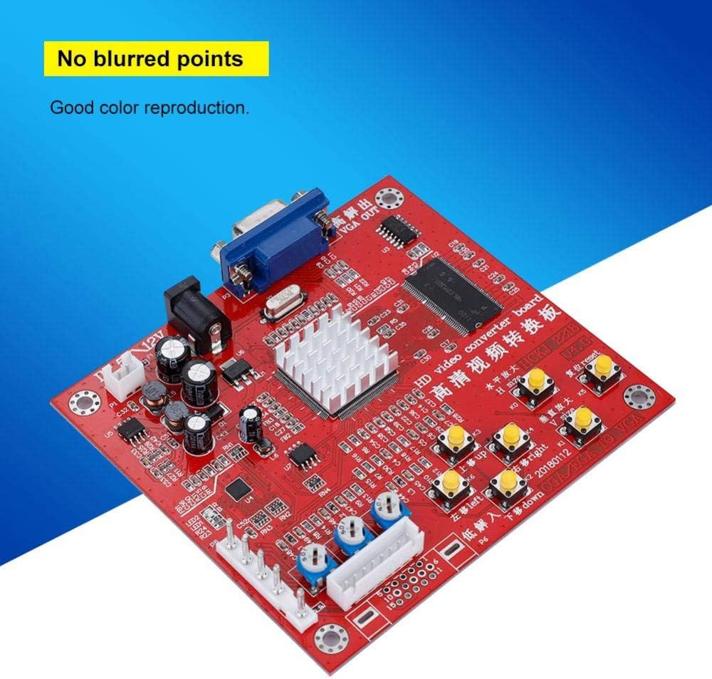 Game Converter Board for RGBS/CGA to VGA High Definition Video Adapter with Multi-System Compatibility and Resolution Support