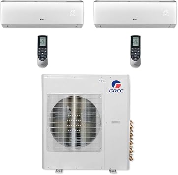 Gree 36,000 BTU Multi21+ Dual-Zone Wall Mount Mini Split Air Conditioner Heat Pump 208/230V SEER 21 9-9