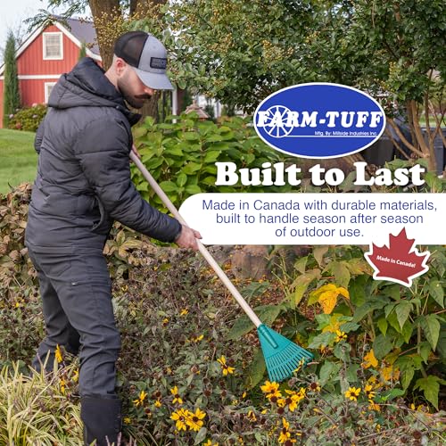 Rastrillo de Jardín FARM-TUFF 8 pulgadas con mango de madera 48" miniatura 4