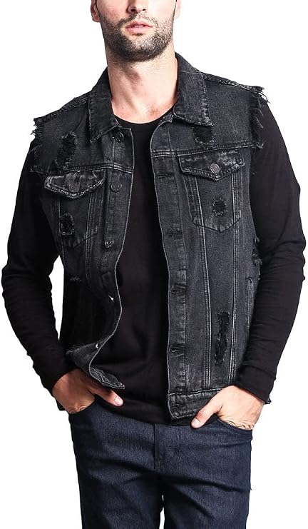 Victorious Rocker Denim Jean Vest 