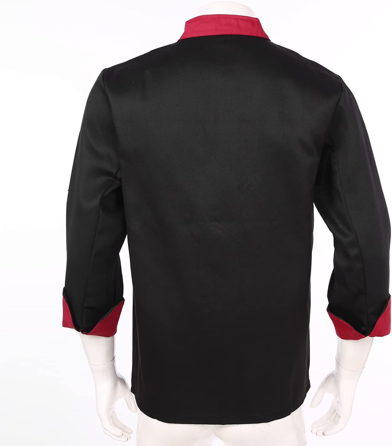 FEESHOW Professional Chef Jacket for Men Women Unisex Contrast Color Chef Coats Hotel Restaurant Working Uniform