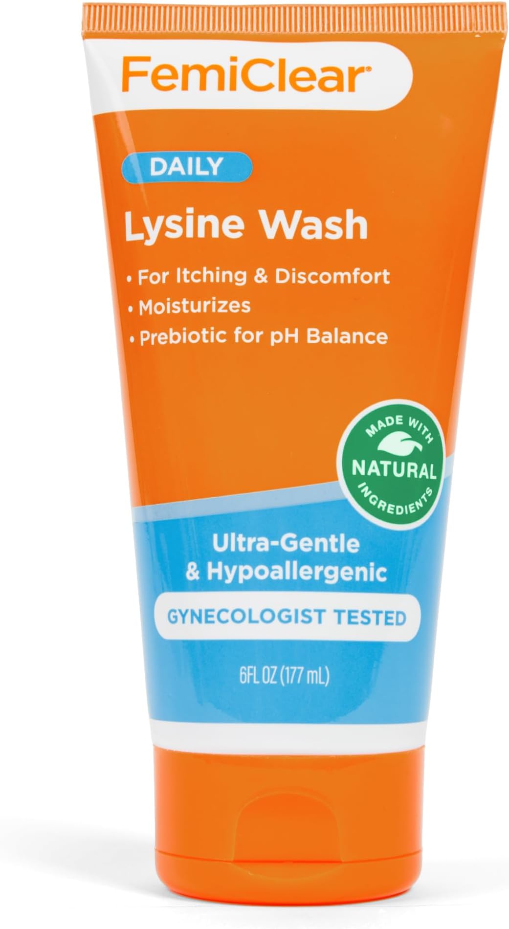 FemiClear Daily Lysine Feminine Wash, Ultra-Gentle Cleansing, 6 fl oz