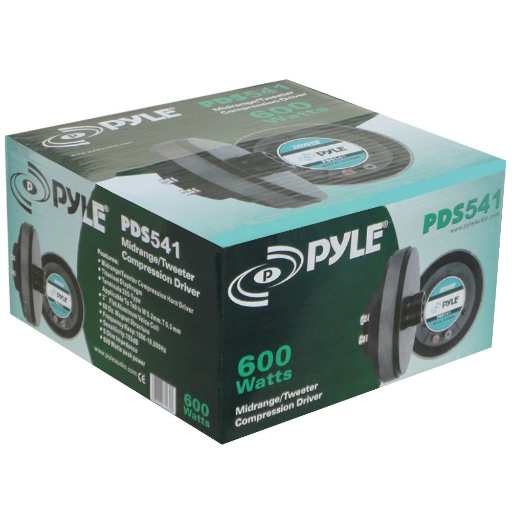 Pyle DRIVER A COMPRESSIONE TWEETER PDS541 CON MAGNETE DA 300 WATT RMS E 600 WATT MAX CON ATTACCO DA 1" 2,50 CM PER TROMBE DA 1" DJ CASA FESTE CASSA IMPEDENZA 8 OHM,PESO DEL DRIVER 2,500KG