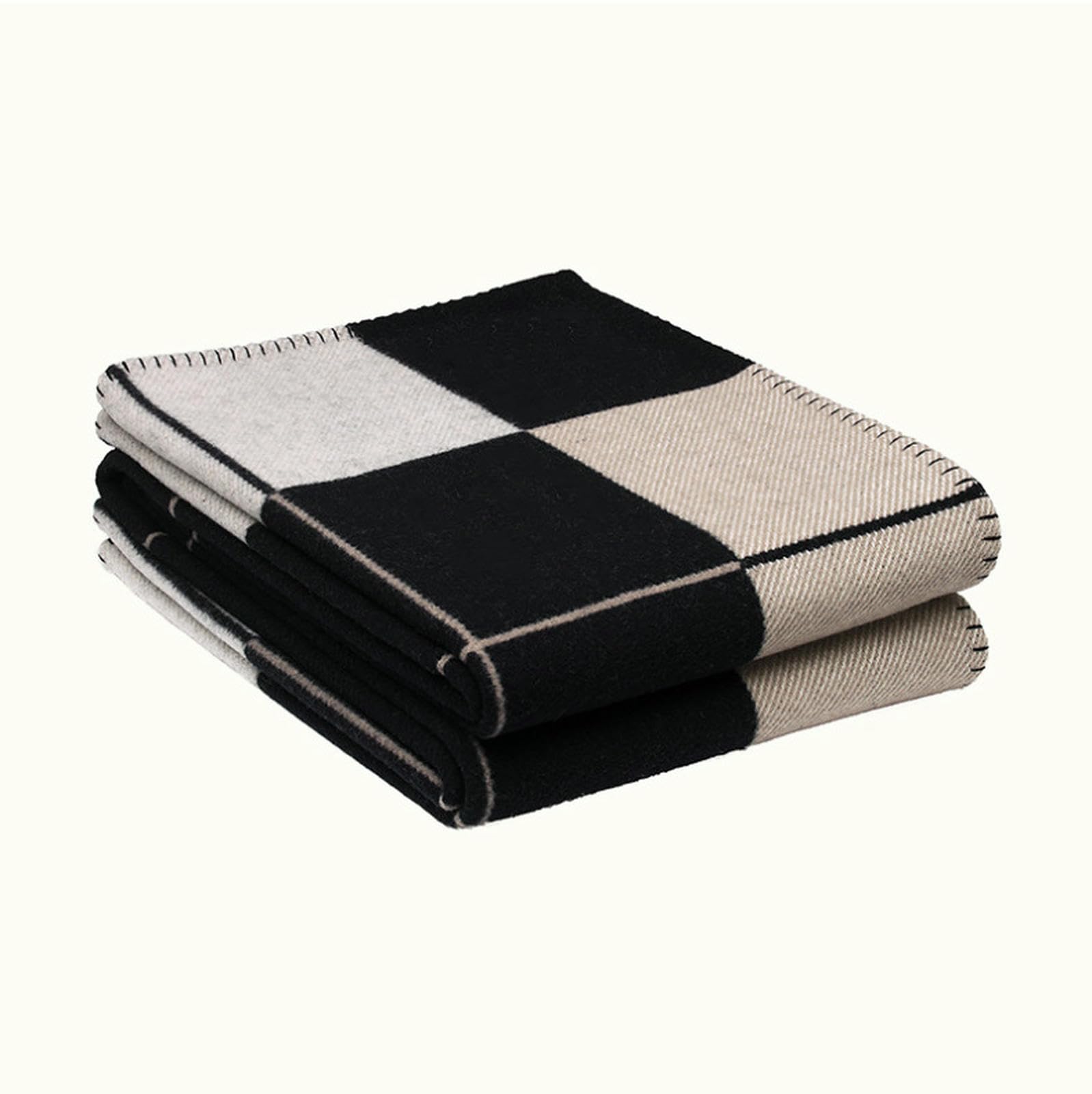 Coperte in Maglia Coperta Europea A Forma di H Europea, da Ufficio, Divano Moderna, del Condizionatore d'Aria-cachi-130 * 170 Cm