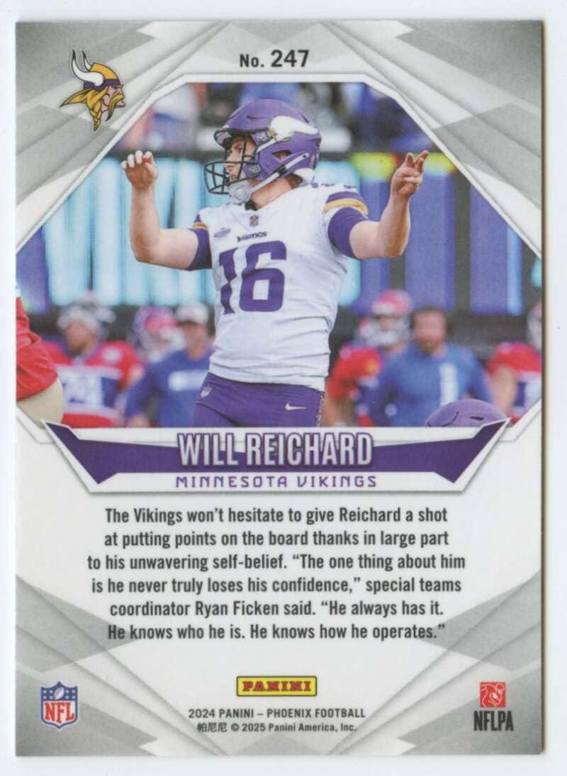 Amazon.com: 2024 Panini Phoenix #247 Will Reichard RC Rookie