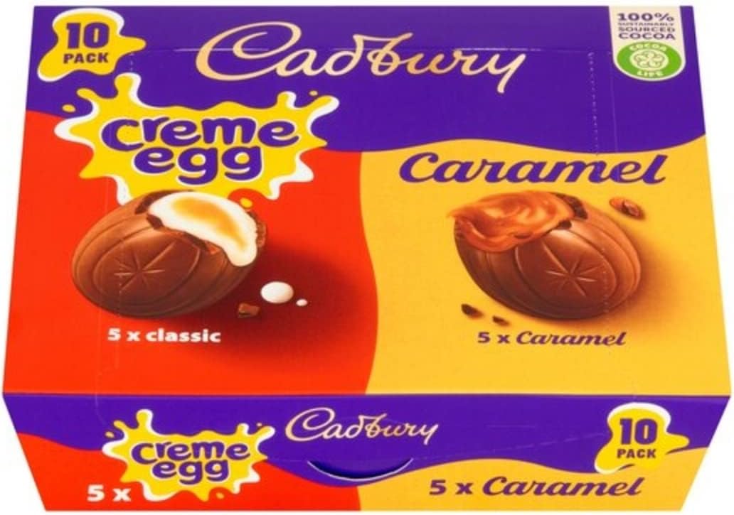 Easter Chocolate Egg Gift Pack 10 Eggs Cadbury Creme Egg x5 & Caramel
