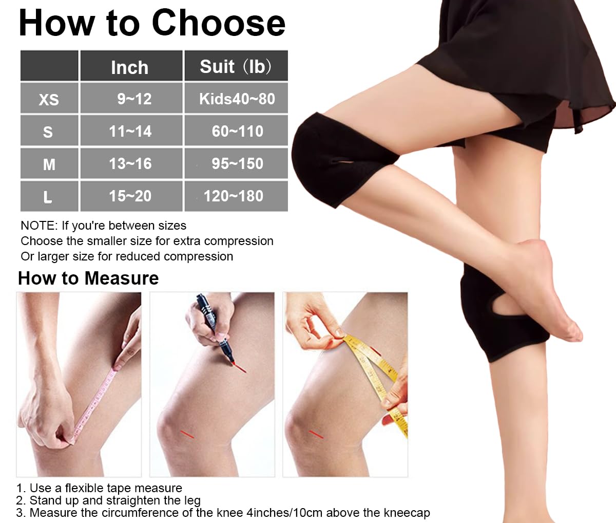 Rodilleras para mujeres y hombres, rodilleras suaves para baile con bandas ajustables, rodilleras de voleibol para mujeres y hombres, rodilleras de lucha libre, protector de rodilla, equipo de