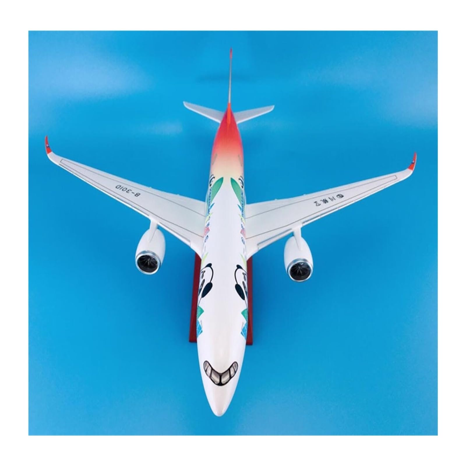 Modello di Aereo in lega Per Il Modello Di Aereo A350-900 Sichuan Airlines Panda In Lega Per Passeggeri Con Ruote Da 47 Cm