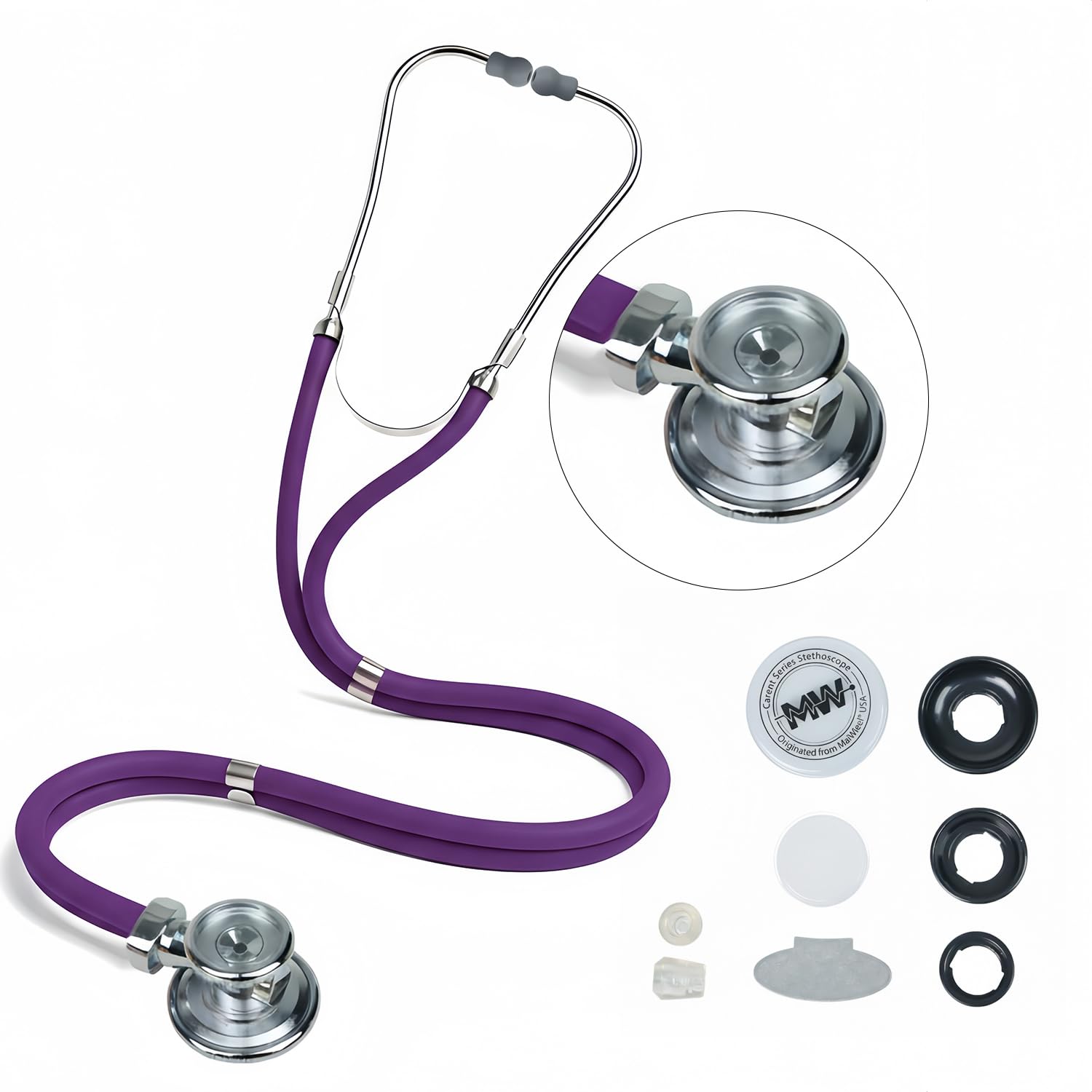 Maieel Wieel Sprague Rappaport Breast Guard for Fluffy Ear Plugs and Tubes (Purple)