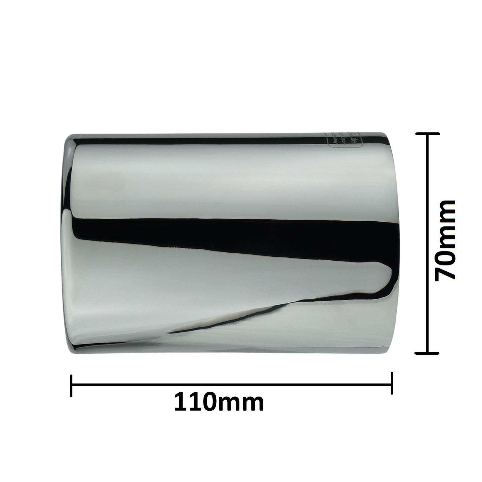 L&P A302 osłona rury wydechowej 70 mm stal nierdzewna chromowana srebrna Plug&Play