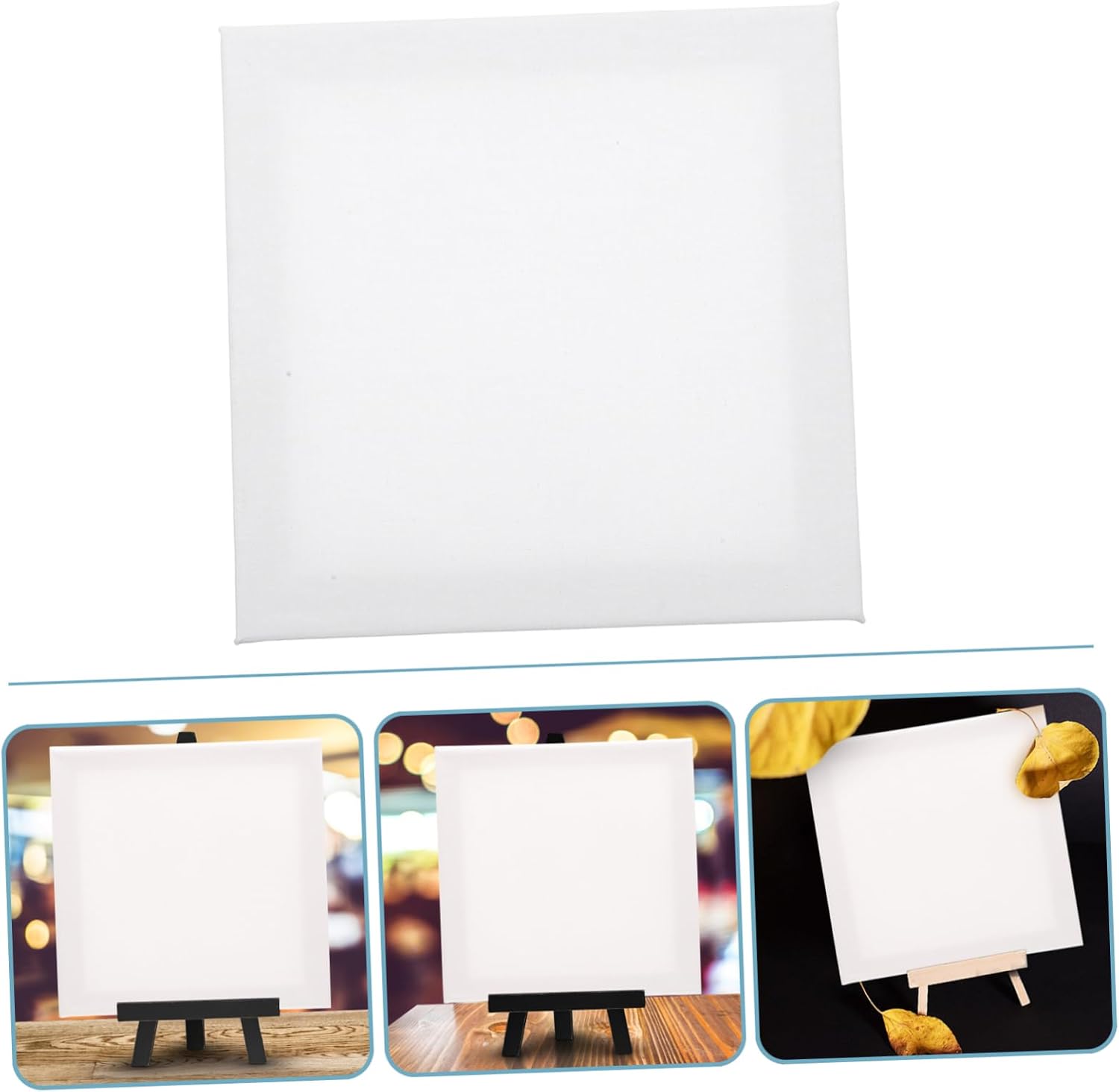 5pcs White Canvas Boards for Painting, Wooden Oil Panels