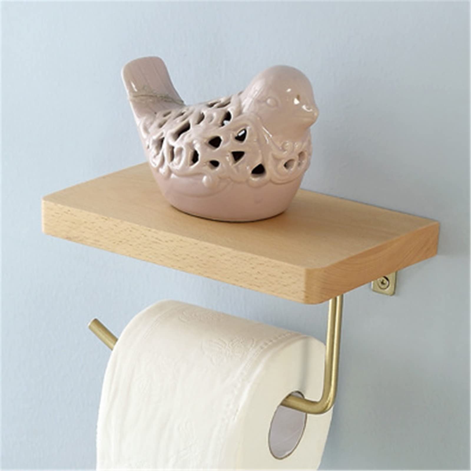Paper Towel Holders Wooden Paper Holder Toilet Rack Bathroom for Kitchen Bathroom and Toilet(Natural)