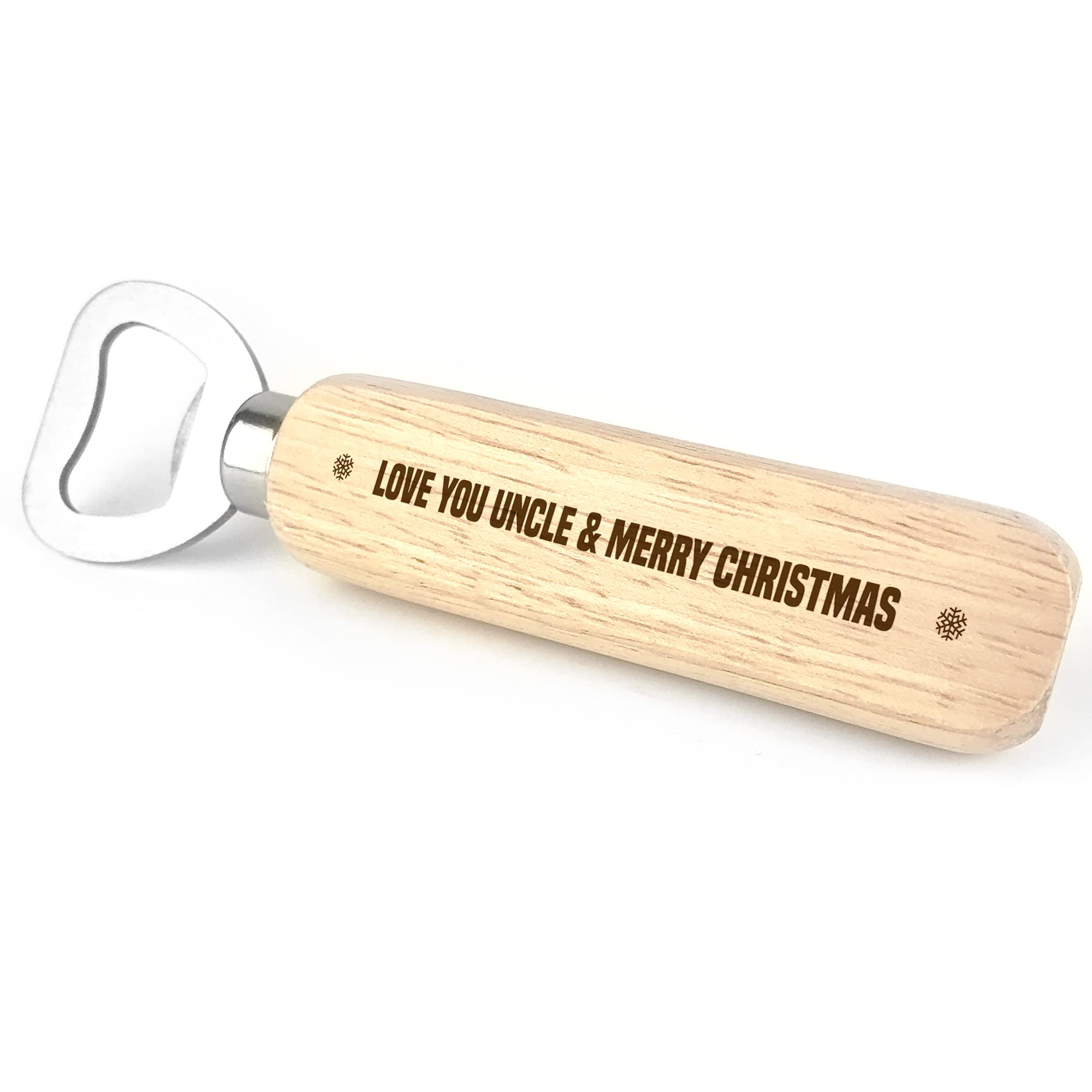 Novelty Christmas for Uncle Wooden Bottle Opener Thank You Gift for Him
