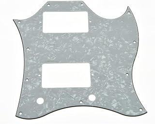 KAISH American Standard SG Full Face Pickguard Guitar Pick Guard for SG Special Guitar Made in USA White Pearl