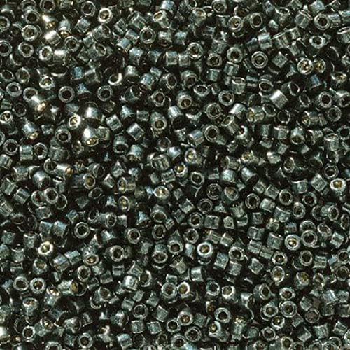 Miyuki Delica 11/0 - Duracoat Galvanized Khaki Green DB2507 - 250gms Bag of Japanese Glass Beads Bulk Bag of Japanese Glass Beads