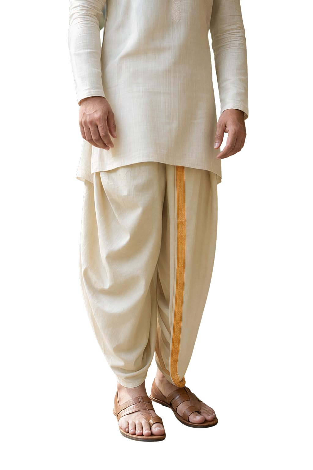 banarasi poshak Premium Readymade for Men | Traditional Ready to Wear Ethnic Dhoti Collection with Decorative Border-picture-10