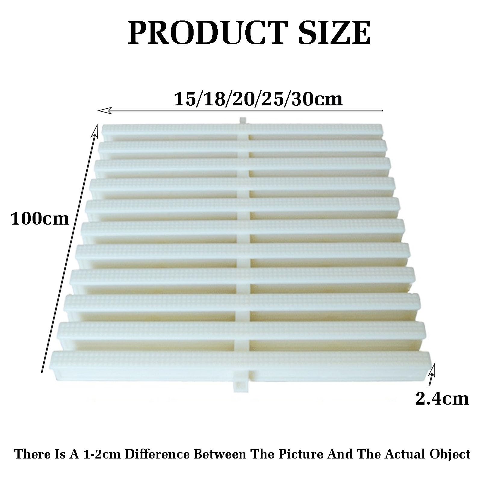 Griglie per Piscine, griglia di drenaggio Flessibile in ABS a 360° per Piscine - 2 Pezzi per terrazze, bagni e cucine - Impermeabile e Resistente, Dimensioni 18x100 cm, Ideale per Un Flusso