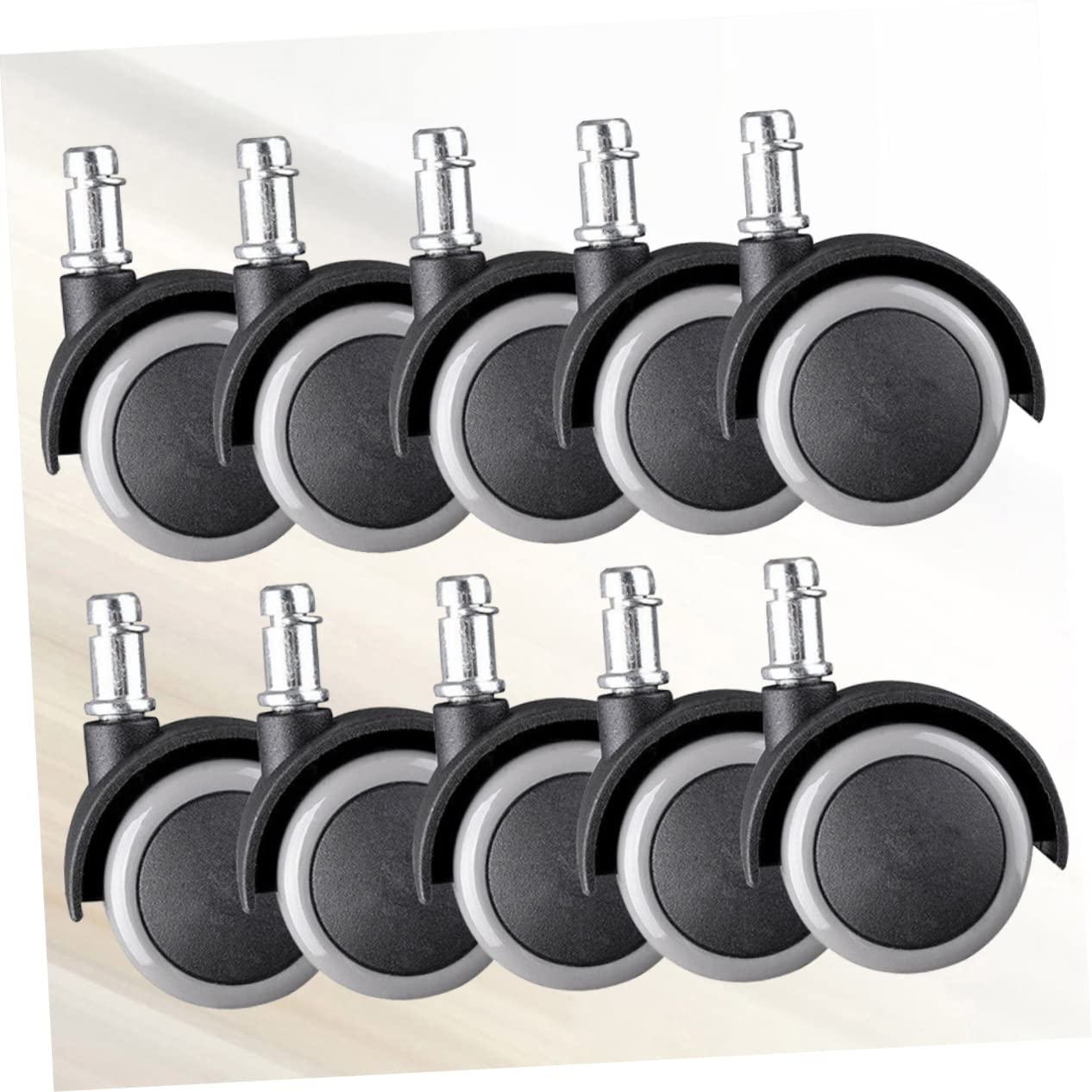 GLEAVI 10pièces Roulettes Pivotantes Silencieuses Et Bidirectionnelles Pour Chaises De Bureau Et Meubles Lot