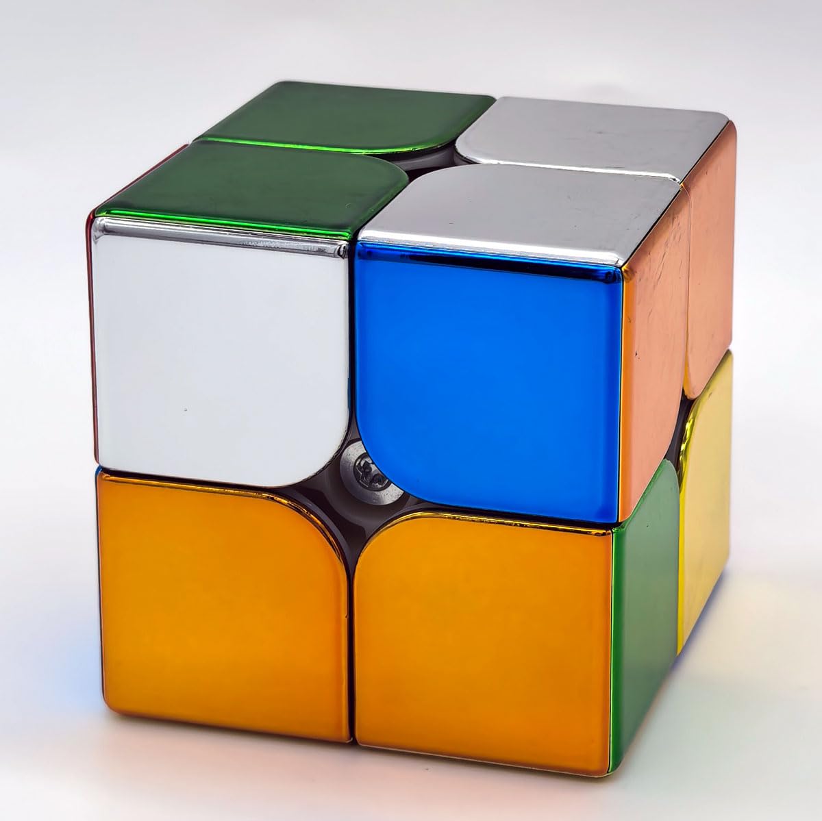 Cube Speed 3x3 Métal Miroir Réfléchissant – Puzzle Brillant, Version Amagnétique – Plastique ABS Galvanisé, Réglable – Cadeau Pour Amateurs De Rubik's Cube
