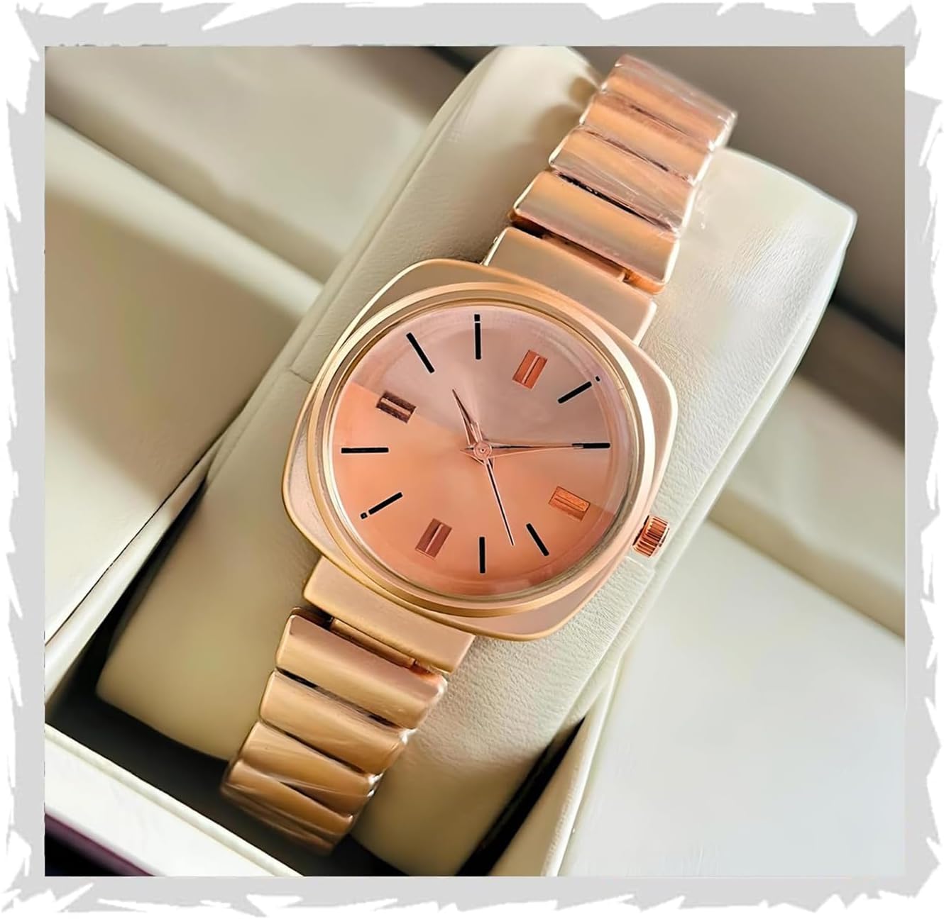 STYLEDOSE watch's Unique Design Elements (Round face in Square Frame, 5 Color...