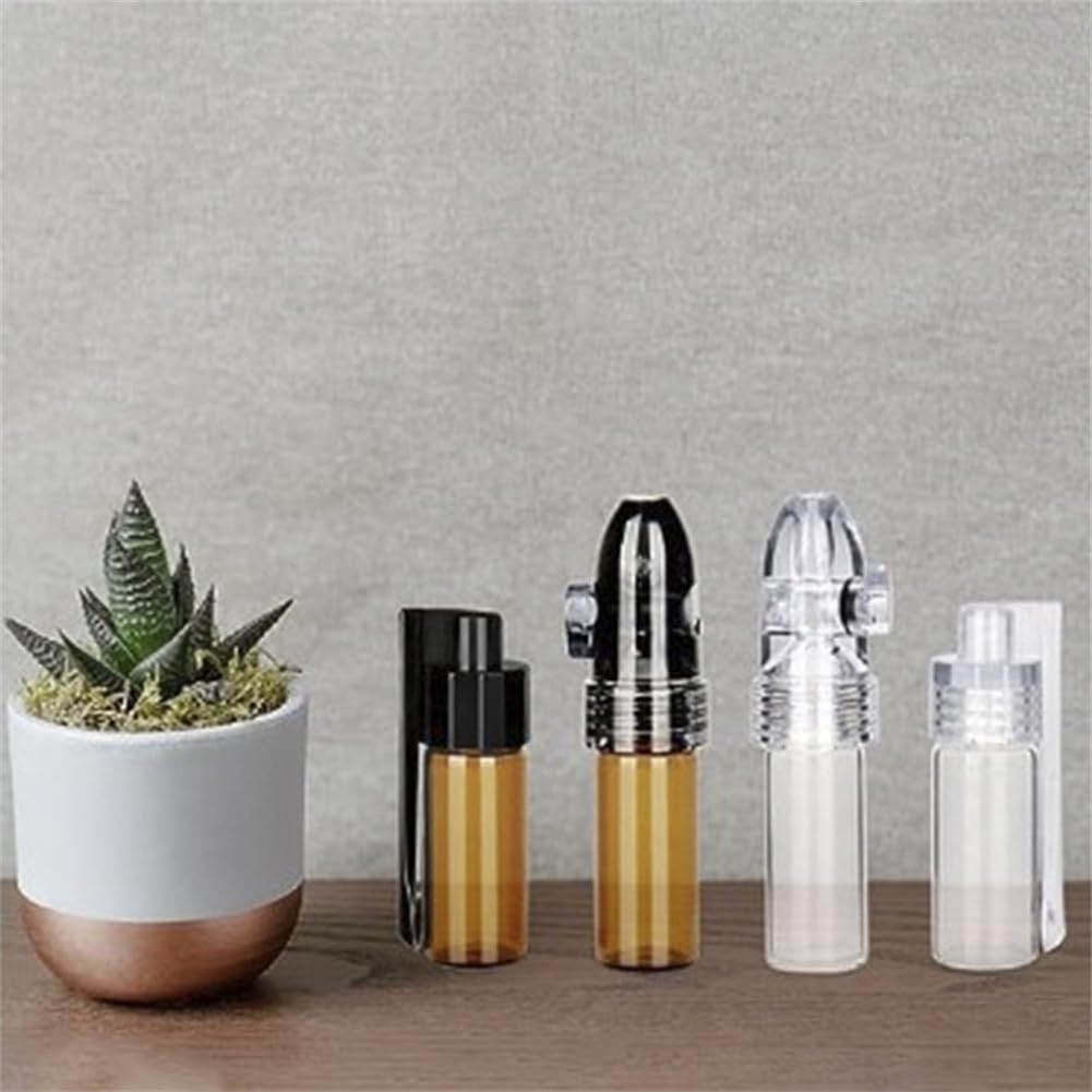 Set 5 Bottiglie Vetro Per Spezie Con Cucchiaio - 2 Bianche + 2 Marroni + Imbutto, Sigillate A Prova Di Perdite, Per Viaggi
