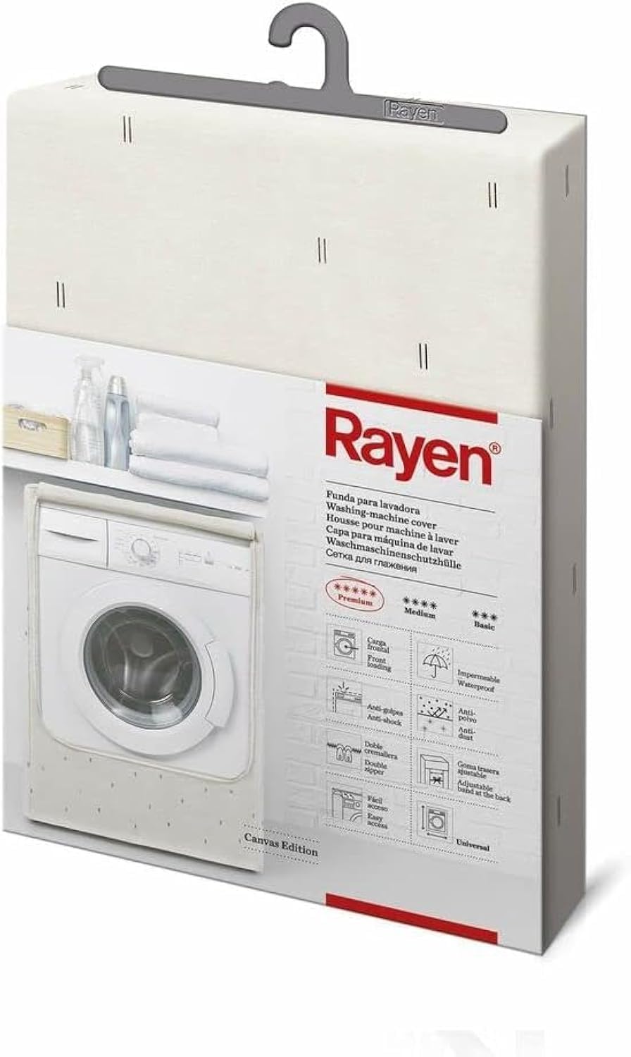 Rayen Assorted Colours | Canvas Edition | Washing-Machine Cover | Suitable For Washing Machines And Dryers | 84 X 60 X 60 Cm