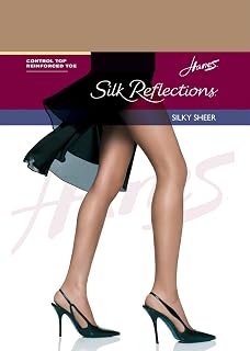 Women's Control Top Reinforced Toe Silk Reflections Panty Hose
